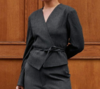 NEO NOIR WRAP BLUSE, SIMMI ANTRACIT