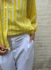 WAUW SKJORTE, SKALL YELLOW STRIPE