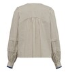 GOSSIA BLUSE, LUISA CREME BROWN STRIPES