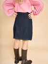 BLACK COLOUR NEDERDEL, RUSSEL WRAP DARK DENIM