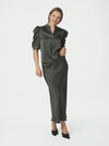 NEO NOIR BLUSE, ROELLA HEAVY SATEEN DEEP GREEN