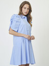 CO' COUTURE SKJORTE KJOLE, MICA STRIPE PALE BLUE