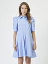CO' COUTURE SKJORTE KJOLE, MICA STRIPE PALE BLUE