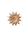 BLACK COLOUR BROOCH, DAISY GOLD