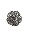 BLACK COLOUR BROOCH, VICTORIA SILVER