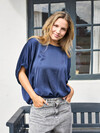 BLACK COLOUR TOP, MABEL DARK BLUE