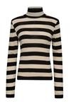 CO' COUTURE BLUSE, MASON ROLL NECK BONE BLACK