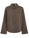 CO' COUTURE BLUSE, TENGA PLEAT WALNUT