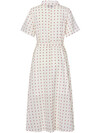 LOLLYS LAUNDRY MIDI KJOLE, BLAKE CREME
