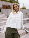 NEO NOIR SKJORTE, CAM POPLIN WHITE
