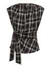 CO' COUTURE TOP, DAGNY CHECK PLEAT