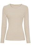 MARTA T-SHIRT, 49066 BEIGE STRIB