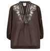 GOSSIA BLUSE, NOURA BROWN-CREME