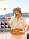 BLACK COLOUR STRÅHAT, PALMA BOHO NATURE WITH NAVY