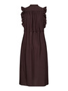 CO'COUTURE KJOLE, HERA FRILL DARK BROWN