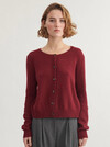 BASIC APPAREL CARDIGAN, CADY 792 BORDEAUX TRUFFLE
