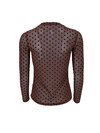 BLACK COLOUR MESH BLUSE, JENNIE DOTTED COFFEE