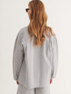 BASIC APPAREL JAKKE, ASTA BLÅ STRIB