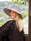 BLACK COLOUR RIBBON HAT, JANNIE BLACK STRIPE
