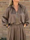 QNUZ SATIN JAKKE, 9489 TAUPE