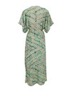 BLACK COLOUR KJOLE, FLORAL GREEN