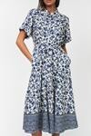 LOLLYS LAUNDRY MIDI KJOLE, BLAKE BLUE