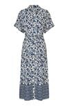 LOLLYS LAUNDRY MIDI KJOLE, BLAKE BLUE