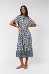 LOLLYS LAUNDRY MIDI KJOLE, BLAKE BLUE