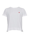 BLACK COLOUR T-SHIRT, MAY HEART OFF WHITE
