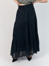 LOLLYS LAUNDRY NEDERDEL, DIAMOND WASHED BLACK