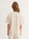 BASIC APPAREL T-SHIRT, ANNELI 482 BIRCH/BLACK