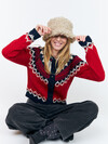 LOLLYS LAUNDRY CARDIGAN, CLARE RED