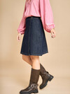 BLACK COLOUR NEDERDEL, RUSSEL WRAP DARK DENIM