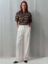 GOSSIA BLUSE, ZABINA BROWN CHECK