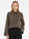 CO' COUTURE BLUSE, TENGA TIE WALNUT