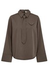 CO' COUTURE BLUSE, TENGA TIE WALNUT