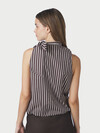 NEO NOIR TOP, VEDA STRIPE DARK BROWN