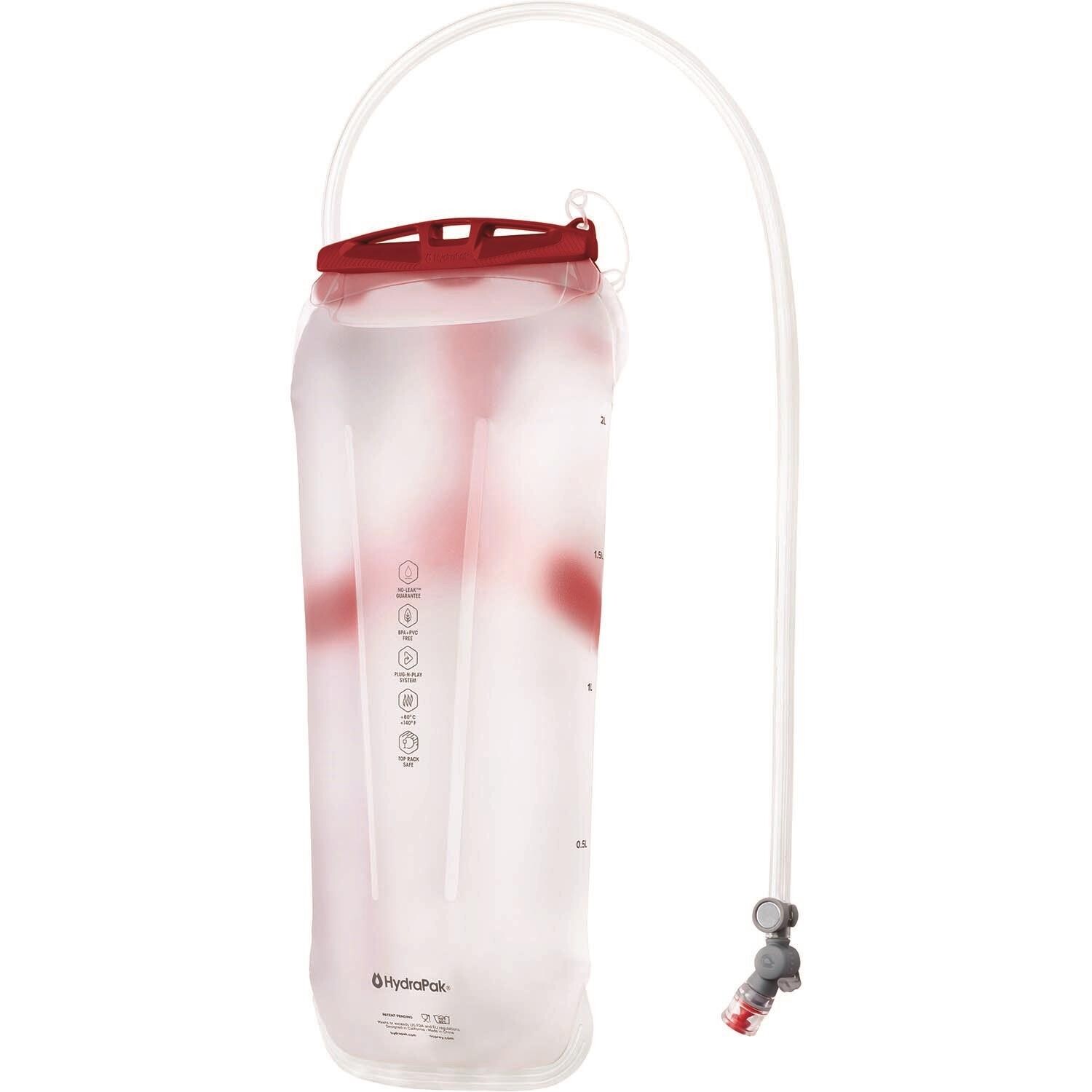 Poche à Eau Osprey Hydraulics LT 2,5 L Avec Soupape, Rouge