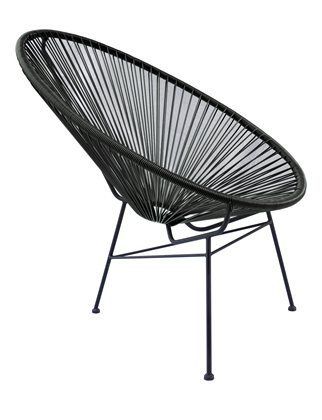 Home art mexico stol lækker lounge stol sort Sort havebord og stole