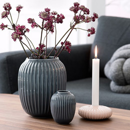 Hammershoi Vase Antracitgra Mellem
