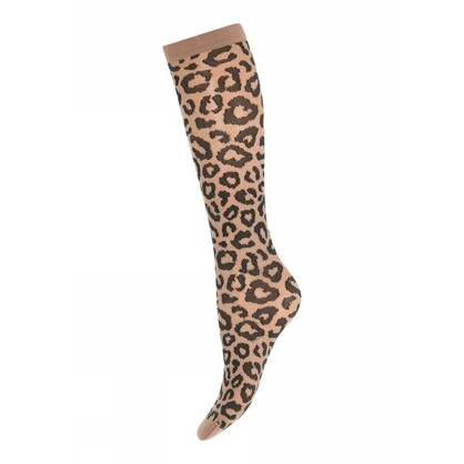 Sneaky Fox Cocoa Creme Leopard Knee High