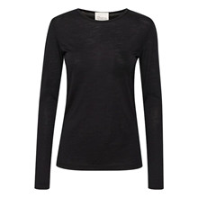 My Essential Wardrobe Black The Oneck Long Sleeve