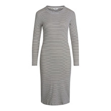 Mads Nørgaard Whitecap Grey/Black Duba Dress 2x2 Cotton Stripe