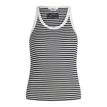 Mads Nørgaard Black/White 2x2 Cotton Stribe Carry Top