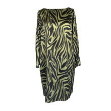 Charlotte Sparre Zebra Kaki Fold Sleeve Dress