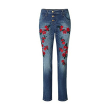 Please Classic Red Flower Jeans 