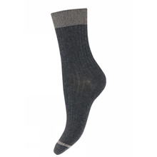 MP Denmark Dark Grey Erin Wool Rib Socks