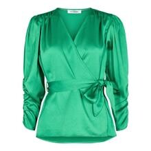 Co'Couture Green Mira Wrap Blouse