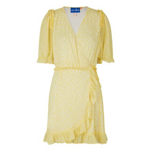 Cras Flora Yellow Haley Wrap Dress
