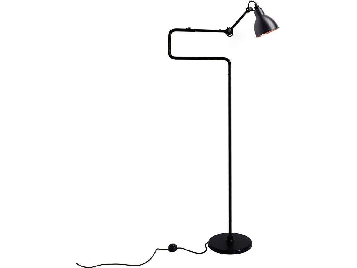 DCW - 411 VloerLamp Zwart/Zwart/Koper Lampe Gras